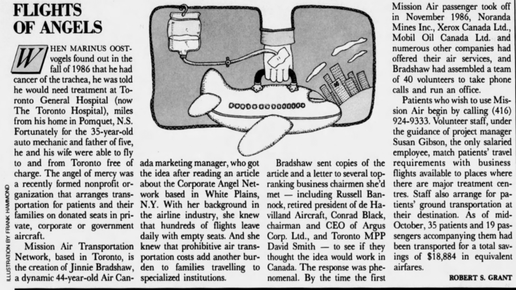 Hope Air takes flight in new ways