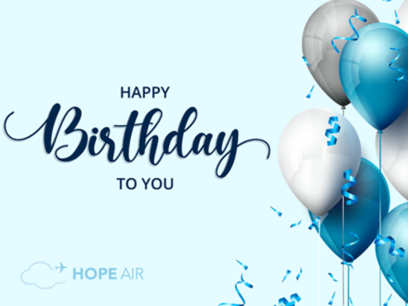 Hope Air - eCard - In Honour - Birthday Balloons