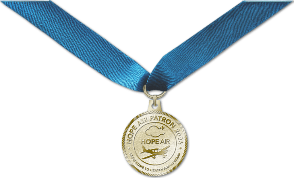 A gold medal with a blue ribbon