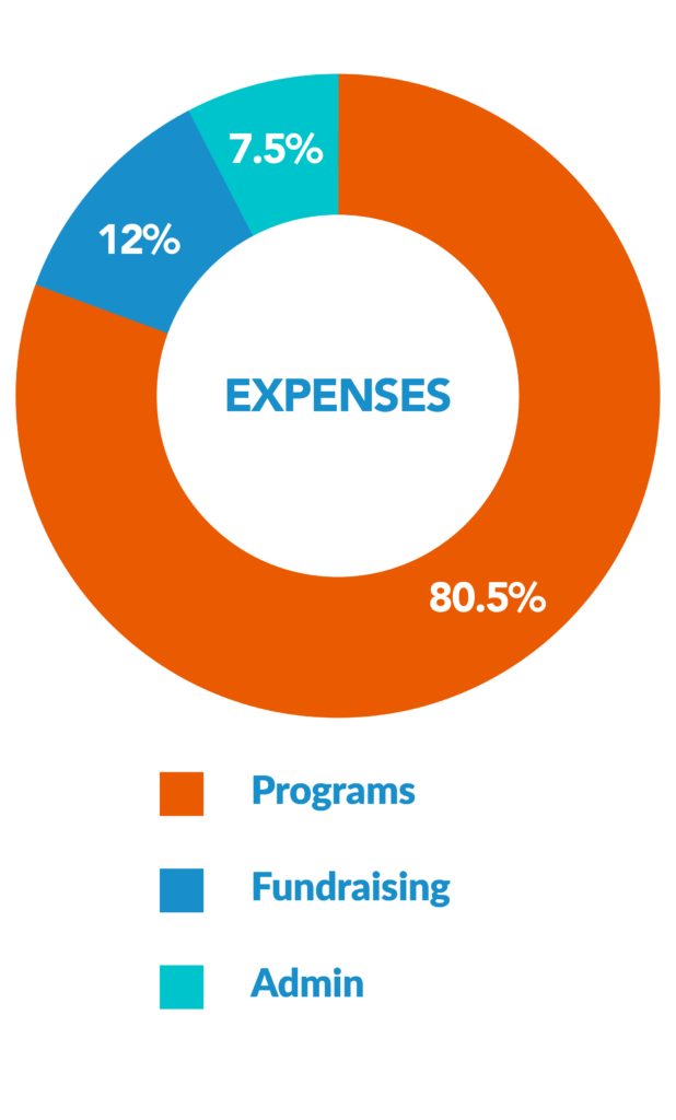 pi chart showing how expenses are allocated