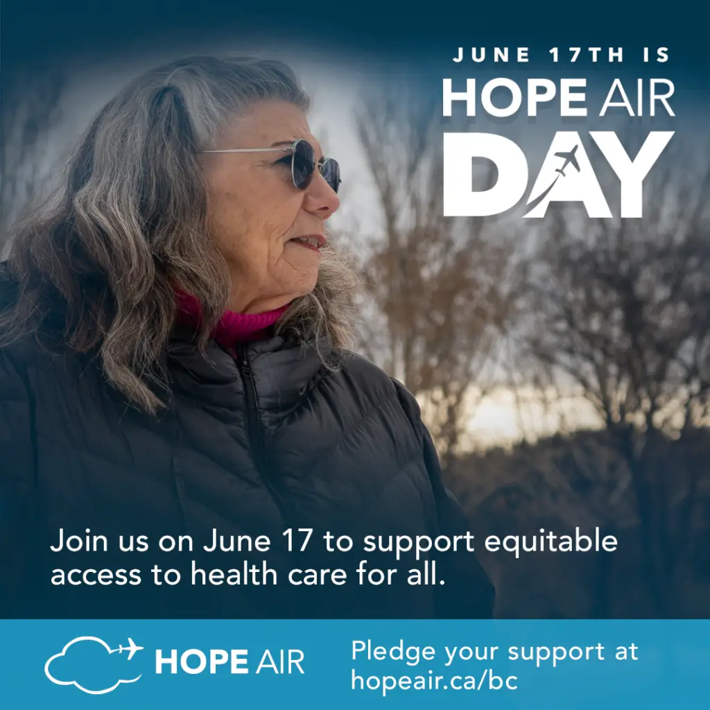 A poster of Hope Air Day, June 17th in British Columbia