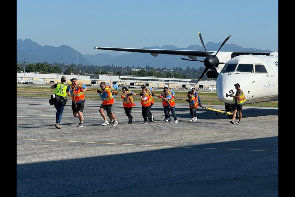 Richmond News: ‘Couldn’t be more thankful’: Teams pull 67,000-pound plane in Richmond, raise $120K for charity