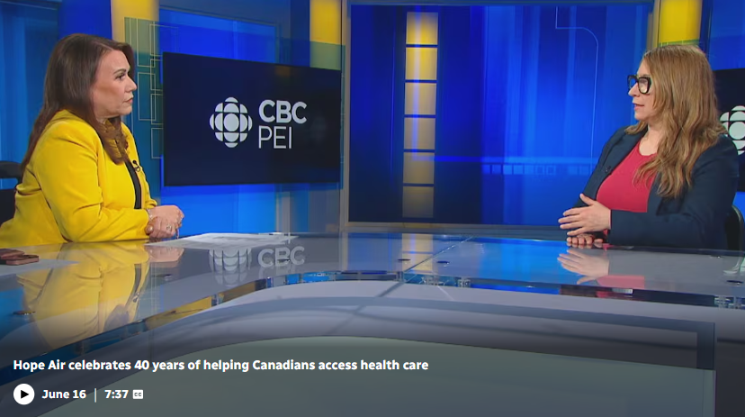 CBC : Hope Air célèbre ses 40 ans d'engagement pour aider les Canadiens à accéder aux soins de santé